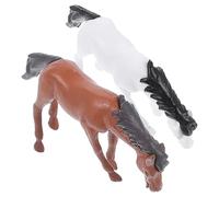 Ciieeo 2pcs Mini Horse Figurines Pvc Lifelike Animal