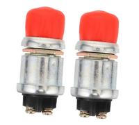 Ciieeo 2pcs Momentary Push Button Starter Switch Heavy Duty Weatherproof for Car Truck Boat Durable Engine Ready Model Broad Application Easy Installation