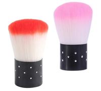 Ciieeo 2pcs Nail Tool Manicure Cleaning Brush Pe Material Soft Comfortable Nail Brush Remove Dust Do Not Hurt Skin Suitable for Salon