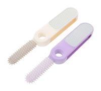Ciieeo 2pcs Nano Glass Foot Scrubber Exfoliating for Feet Dead Skin Remover Ergonomic Design for Calloused Heels Use in Shower