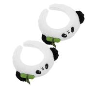 Ciieeo 2pcs Panda Headbands Animal Makeup Headband Soft Plush Material Gentle Wear Lightweight Design Ages for Group Events and Family Fun