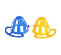 Ciieeo 2pcs Parrot Feeding Basket Plastic Bird Bowl with Creative Simple Design, Handy and Easy to Use Feeding Bowl for Bird Cage Parrot Cage Accessory Random Color