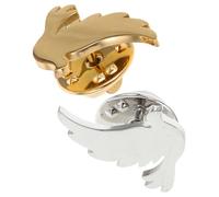 Ciieeo 2Pcs Peace Dove Brooch Pin Set, Metal Lapel Pins with Gold and Silver Finish, Symbol of Justice and Peace for Charity Events and Everyday Wear