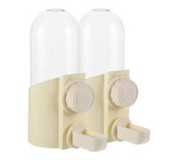 Ciieeo 2pcs Pigeon Water Feeder and Bird Water Dispenser Set Beige Food Tray Parrot and Small Pet Cage for Parakeet Quail Chicken Feeding