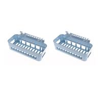 Ciieeo 2pcs Plastic Bathroom Shelf Organizer Wall Mount Storage Rack under Sink Shower Shelves