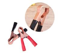 Ciieeo 2PCS Plated Battery Clip Connectors with Insulated Cover Heavy Duty Alligator Clamps for Car Battery Charger and Circuit Connection Accessories