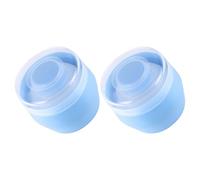 Ciieeo 2pcs Powder Puff with Plush Cover Talcum Powder Puff Case for Body Care Automatic Sky Blue Suitable for Travel and Daily Use