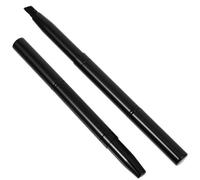 Ciieeo 2pcs Professional Double-ended Eyebrow Paint Brush Soft Artificial Fiber Makeup Brush for Eyebrow Repairing Thinning Brows Portable Black with Design