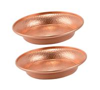 Ciieeo 2Pcs Pure Copper Tibetan Offering Bowls Ritual Worship Plates for Home Temple Meditation Mandala Design Decorative Holy Water Bowls for Indoor and Outdoor Use
