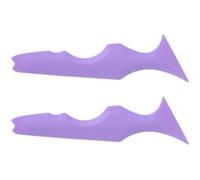 Ciieeo 2pcs Purple Silicone Eyeliner Stencils Eye Makeup Tools Eyebrow Guide Template for Beginners Women, Reusable Winged Eyeliner and Eyeshadow Makeup Aid