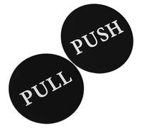 Ciieeo 2pcs Push Pull Sign for Glass Doors Acrylic Door Indicator Sign with Chinese Character Warning and Improved Visibility, Sleek Modern Style for Hotels and Cafés