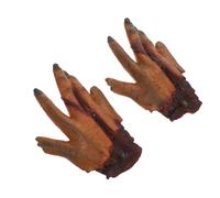 Ciieeo 2PCS Realistic Scary Halloween Severed Hands Bloody Fake Broken Body Parts for Haunted House Party Decorations Lifelike Spooky Props for Indoor Outdoor Festival Use