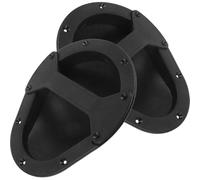 Ciieeo 2pcs Recessed Speaker Handles Side Pulls Heavy Duty F-shape Replacement Handles 226x185mm Black for Stage Audio Speaker Attachment