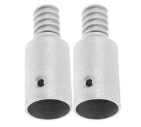Ciieeo 2pcs Replacement Extension Pole Adapter Metal Threaded Handle Tips High Impact Resistance Stability During Use Delicate Shape Beautiful Look Silver Suitable for Ceilings and Floors