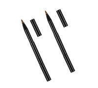 Ciieeo 2pcs Retractable Double-ended Lip and Concealer Brush, Dual-headed Black Portable Makeup Brush Set for Precise Lip, Eye, and Cosmetic Application