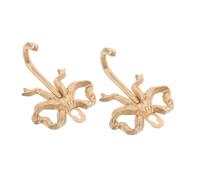 Ciieeo 2pcs Rustic Iron Bowknot Hooks Decorative Wall Hangers for Bedroom Bathroom Living Cast Towel and Bag Holders with Easy DIY Installation
