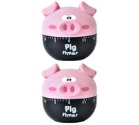 Ciieeo 2pcs Shaped Mechanical Kitchen Timer Creative Cartoon Design for Cooking Baking and Classroom Use Loud Alarm Countdown Timer for