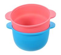 Ciieeo 2pcs Silicone Folding Wax Bowls for Hair Removal Microwave Safe Wax Warmer Pots Reusable Bean Melting Containers for Supplies Random Color