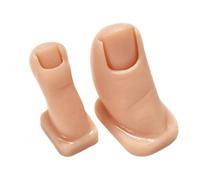 Ciieeo 2pcs Silicone Toe Nail Practice Mannequin Soft Fake Feet for Pedicure Training Nail Art Sculpture and Practice Tool