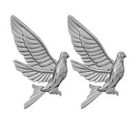 Ciieeo 2pcs Silver Dove Brooches Animal Lapel Pins Metal Bird Brooch Pins Peace Symbol Collar Clips for Women Men Suit Accessories