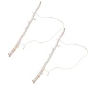 Ciieeo 2pcs Single Wooden Log Pendant Wall Hanging Decor with Artistic Detailing, Rustic Farmhouse Style Driftwood Branches for Kitchen and Dining Rooms, Versatile Boho Decoration