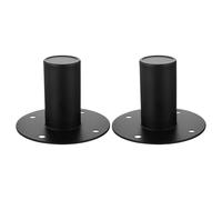 Ciieeo 2pcs Speaker Stand Mount Adapter Metal Speaker Base Plate - Studio & Audio Holder Top Bracket for DIY Stand Pole Repair Parts Stage Concert Festival