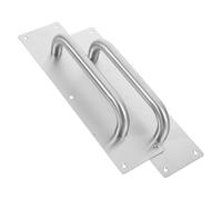 Ciieeo 2Pcs Stainless Steel Fire Door Pull Push Plate Handles 80X300X1.5Mm Heavy Duty Sliding Barn Door Hardware Suitable for Warehouse Gates and