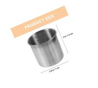 Ciieeo 2pcs Stainless Steel Measuring Cups Food-Grade Container with Clear Graduated Scale for Precise Baking Cooking Rice Flour Measurement