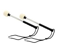 Ciieeo 2Pcs Stainless Steel Snare Drum Mallets Wool Felt Heads, Percussion Instrument Accessories for Drum Set, Suitable for Music Makers and Band Performances