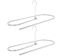 Ciieeo 2pcs Stainless Steel Spiral Laundry Drying Rack, Space-saving Metal Sheet and Blanket Hanger with Folding Design for Bed Sheets, Quilts, Towels, and Scarves