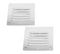 Ciieeo 2pcs Stainless Steel Vent Cover for Marine and Rv Applications Rectangle Air Vent Plate with Corrosion Resistance and Heat Dissipation for Ships and Yachts