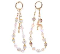 Ciieeo 2pcs Stylish Butterfly Phone Charm Strap for Phone Case and Mobile Alloy and Crystal Material with Decorative Pendant, Versatile Compatibility for Daily Activities and Different