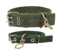 Ciieeo 2Pcs Thickened Canvas Sheep Collars Sturdy Traction for Livestock, Adjustable 48cm and 64cm, Wear-Resistant Safe Collars for Sheep and Goats