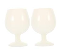 Ciieeo 2Pcs Transparent Silicone Wine Goblets Classic Design Convenient Reusable Drink Cups for Home Bars Parties Family Gatherings and Outdoor Use