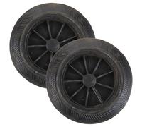 Ciieeo 2pcs Trash Can Wheels Wastebasket Pulleys Reusable Plastic Garbage Bin Wheel Replacement Offers Easier Maneuverability Easy to Remove Black for Office and School Use