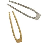 Ciieeo 2pcs U Shaped French Hair Pins Metal Hair Fork for Women Easy to Use Simple and Elegant for Everyday Bun
