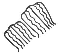 Ciieeo 2pcs U-shaped Metal Hair Fork Side Comb Set 7-tooth Large and Small Hair Clip Stick for Women and Sturdy Hairpin Accessory for Styling and Updo