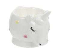 Ciieeo 2pcs Unicorn Decor Egg Separator Porcelain Egg Cup Easter Bunny Ceramic
