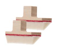 Ciieeo 2PCS Upright Piano Mutes Wooden Wedge Blocks 48mm Set for Piano Maintenance and Repair Accessories with Buffer Pads for Professional Tuning and Sound Silencing