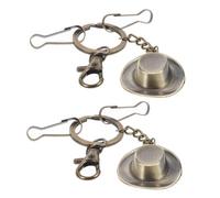 Ciieeo 2pcs Vintage-inspired Cowboy Key Holder Keychains Made of Zinc Alloy with Practical Bag Holder Function for Daily Life and Jewelry Making Accessories