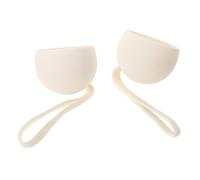 Ciieeo 2Pcs White Plastic Umbrella Handle Grip Replacement 13-14Mm Threaded Repair Accessories for Travel Umbrellas and Parasol Parts