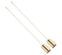 Ciieeo 2pcs Wick Snuffer for Wine Bottle Torch - Brass Candle Extinguisher with Chain - for Putting Out Candle Flame Safely Christmas Festival Party Decor