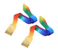 Ciieeo 2pcs Winner Medal Prize Medals Rectangular Zinc Alloy Uplifting Reward Motivating Modern Aesthetics for Students and Athletes School Martial Arts Competition Sports-related Events