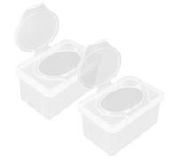 Ciieeo 2pcs Wipes Dispenser Reusable Container for Bathroom Nursery Home Use Wipe Holder Containers Refillable