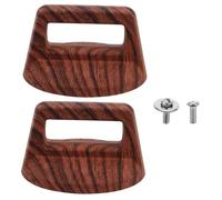 Ciieeo 2pcs Wood Grain Pot Lid Handle Universal Pot Handles with Screws Anti-scalding Kitchen Dark Brown