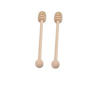 Ciieeo 2pcs Wooden Honey Dipper Sticks Honey Stirrer for Jar Pot Kitchen Use Natural Wooden Stirring Rod