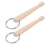 Ciieeo 2pcs Wooden Percussion Mallet Car Cymbal Stick Wood and Iron Material Innovative Music Creation Versatile Cymbal Accessory for Driving on The Road Beginners Musicians