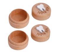 Ciieeo 2pcs Wooden Tooth Box Keepsake Boys and Girls Tooth Saver Fairy Box Toddlers Container Case Boys and Girls Storage