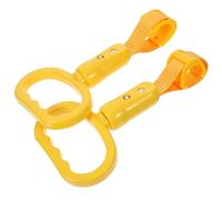 Ciieeo 2pcs Yellow Bus Handle Rings with Straps for Vehicles and Buses, Easy to Fix and Highly Resistant to Breakage Nylon and Plastic Trash Can Lid Handles