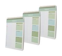 Ciieeo 3 Books to Do List Notepad A5 5.5"x8.7" Undated Daily Planner Flexible Applications Comprehensive Planning Tool with Spiral Binding for Work and Home Productivity